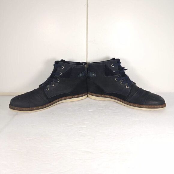 Freebird Men\'s Fisk US12 Blue Navy Leather Lace-Up Ankle Chukka Boots main image 11